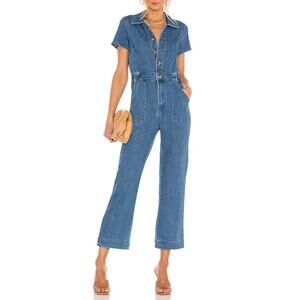 Show Me Your Mumu 'Emery' Blue Jumpsuit Size S